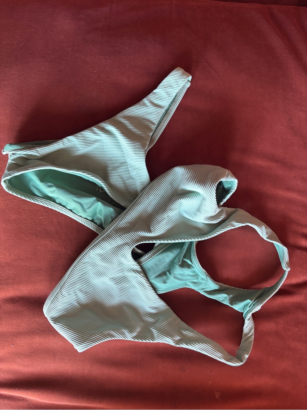 Jolyn Clothing Mint Green Ribbed Sport Bikini Set